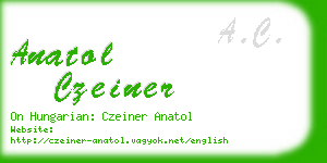 anatol czeiner business card